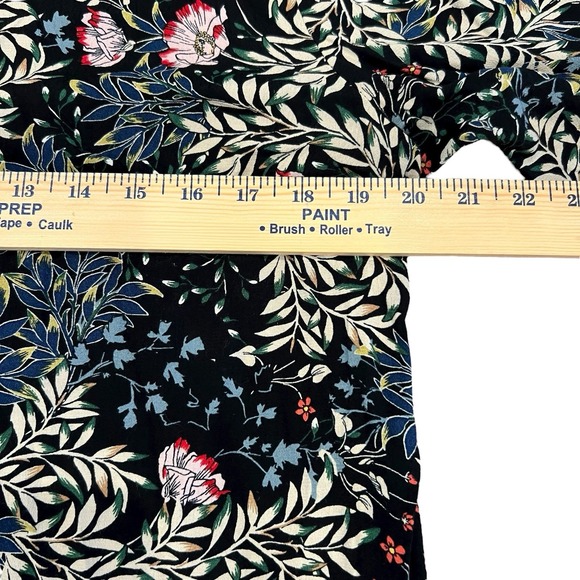 J.Jill Luxurious Midnight Vines Boat-Neck Tunic Top Sz Medium Relaxed Fit Floral - Picture 9 of 10